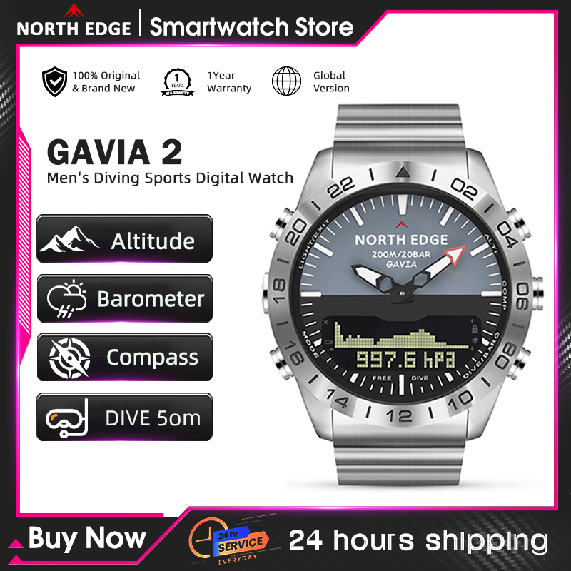 Smartwatch Army Watches For Men - Мужские часы для дайвинга NORTH EDGE,