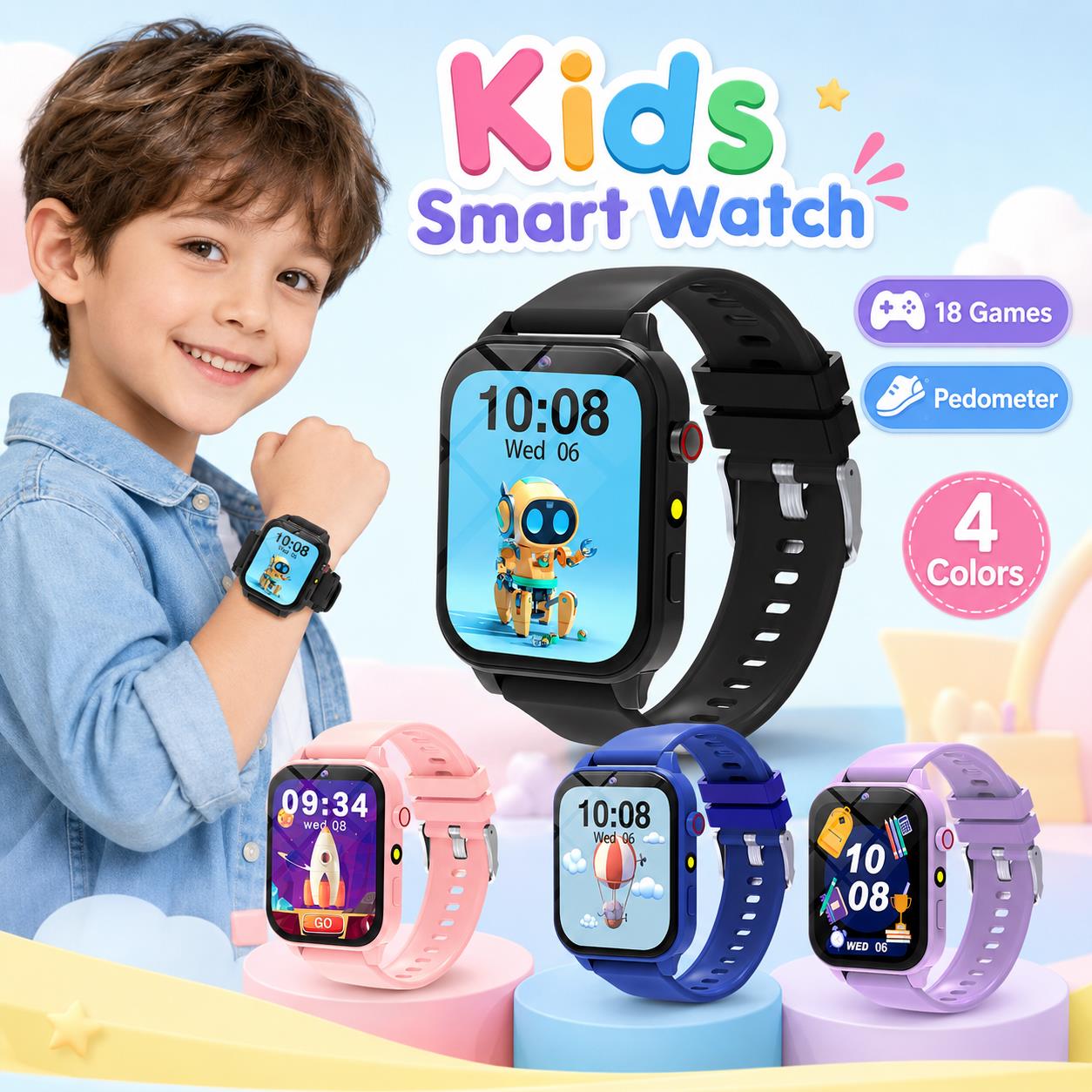Smartwatch Digital Watches For Girls - Умные часы для детей: 18 развивающих