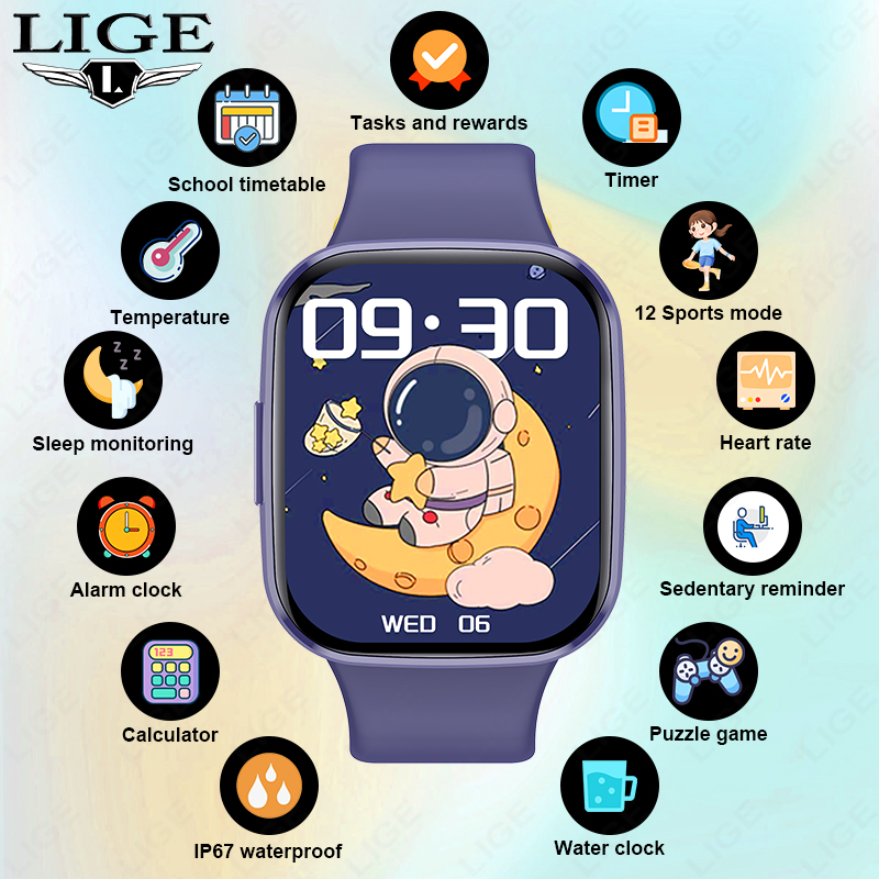 Smartwatch Digital Watches For Girls - Детские умные часы Lige Женский фитнес