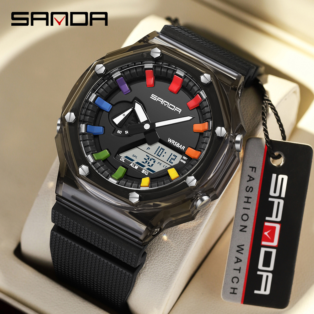Smartwatch Army Watches For Men - SANDA 3341Цифровые светодиодные часы Мужские военные
