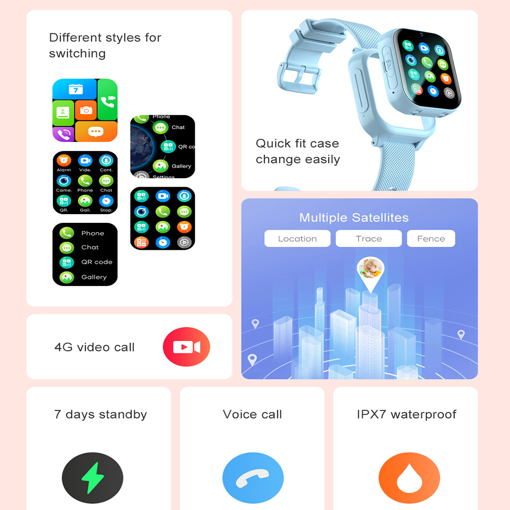 Смарт-часы для детей 4G GPS WI – обзор и цена Smartwatch Watches Gift For Girls