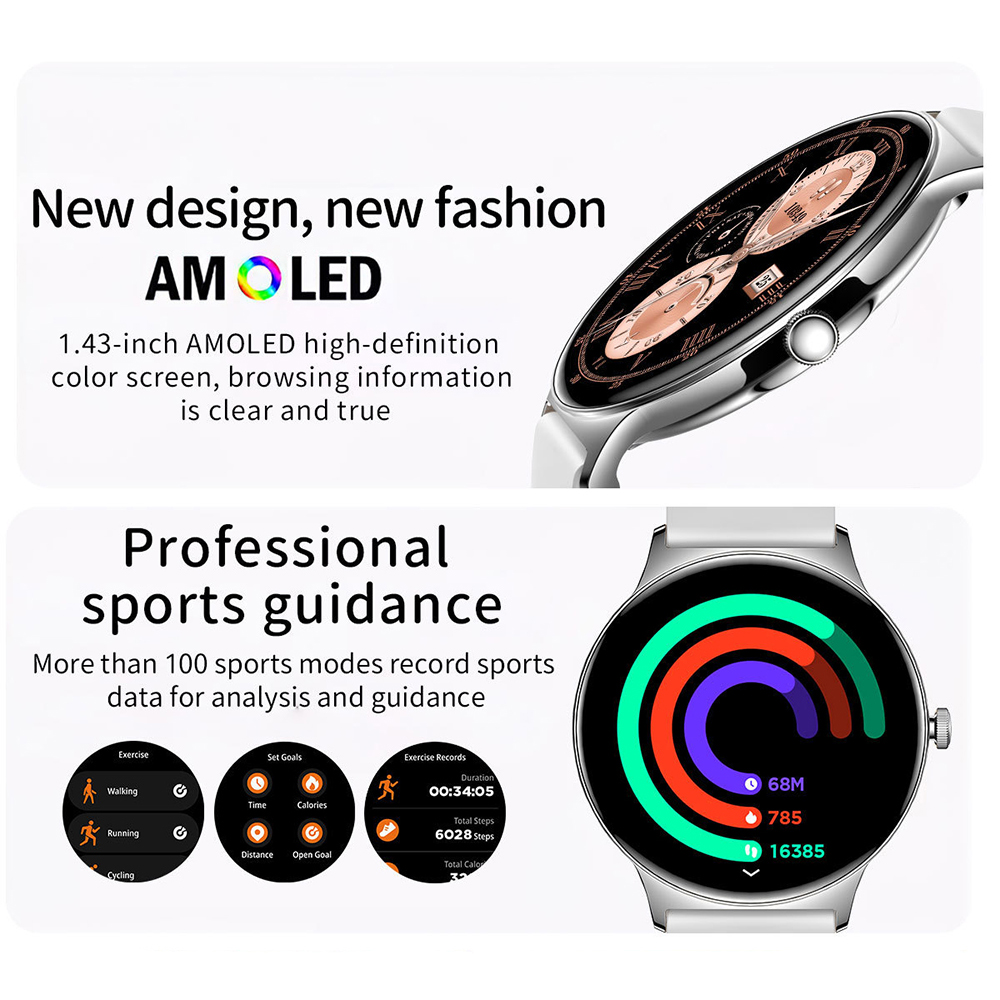 Ультратонкие умные часы AMOLED – обзор и цена Smartwatch Ladies Watches For Women