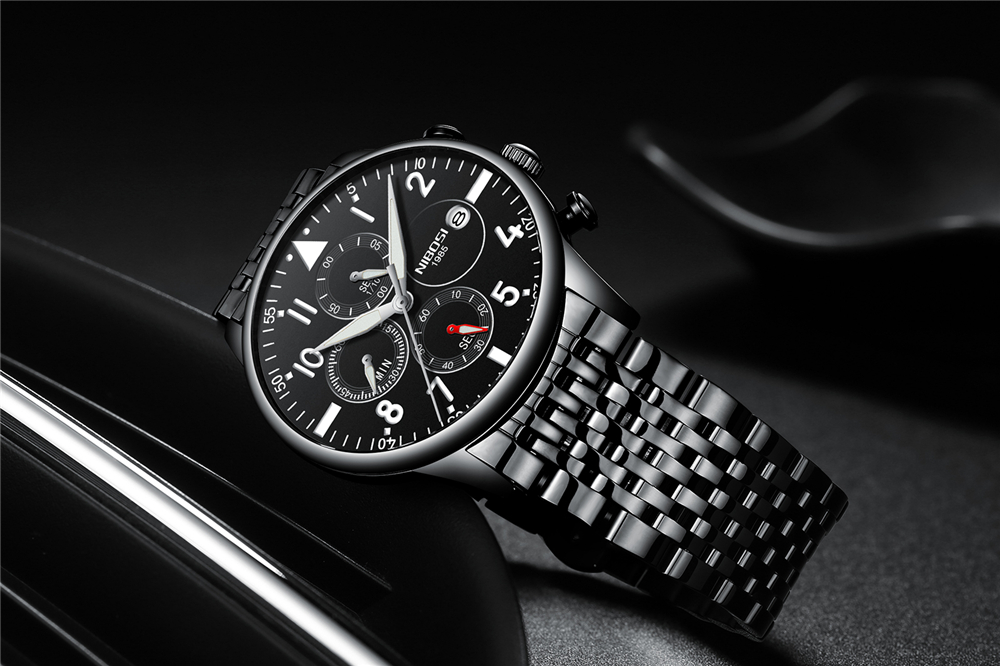 Мужские модные часы NIBOSI, то – обзор и цена Anti-Magnetic Watch