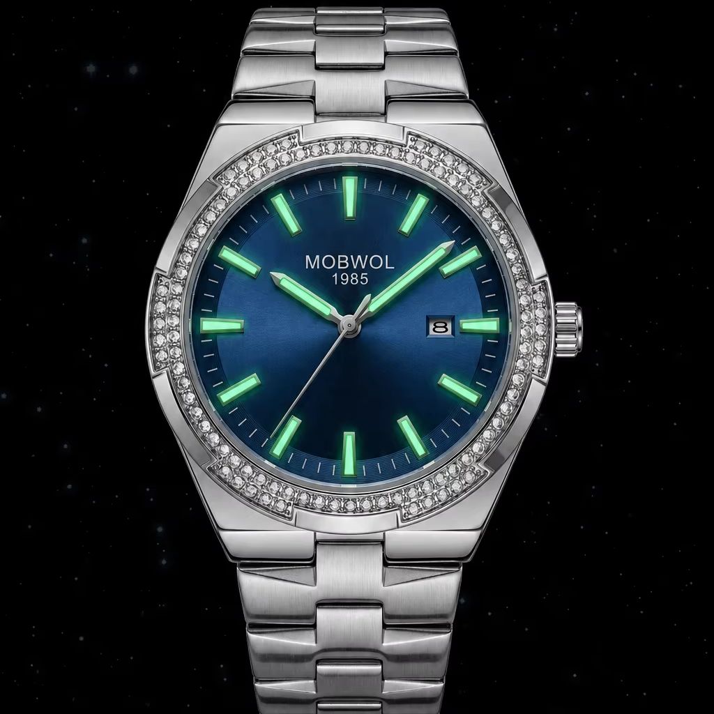 MOBWOL Элегантные мужские квар – обзор и цена Anti-Magnetic Watch