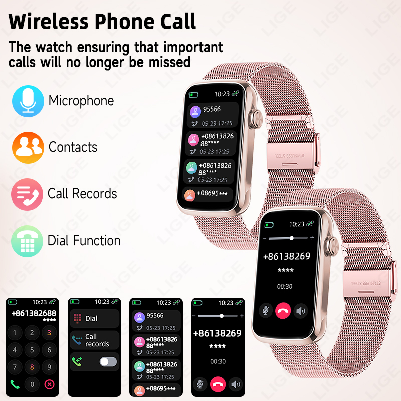 LIGE 1,47 ''Смарт-часы для жен – обзор и цена Smartwatch Ladies Watches For Women