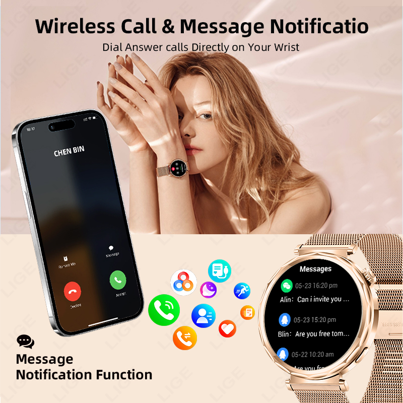 LIGE 2026, новые умные часы дл – обзор и цена Smartwatch Ladies Watches For Women