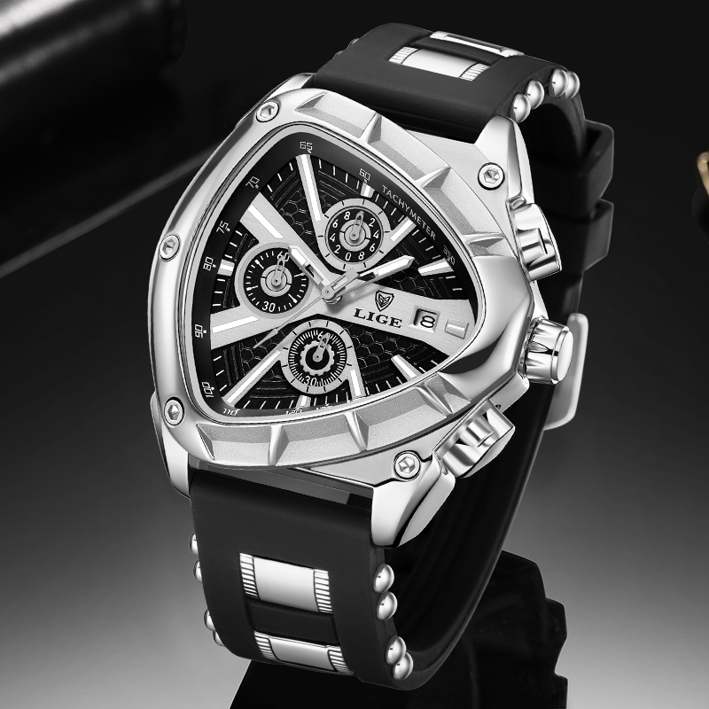 LIGE модные мужские часы треуг – обзор и цена Smartwatch Army Watches For Men