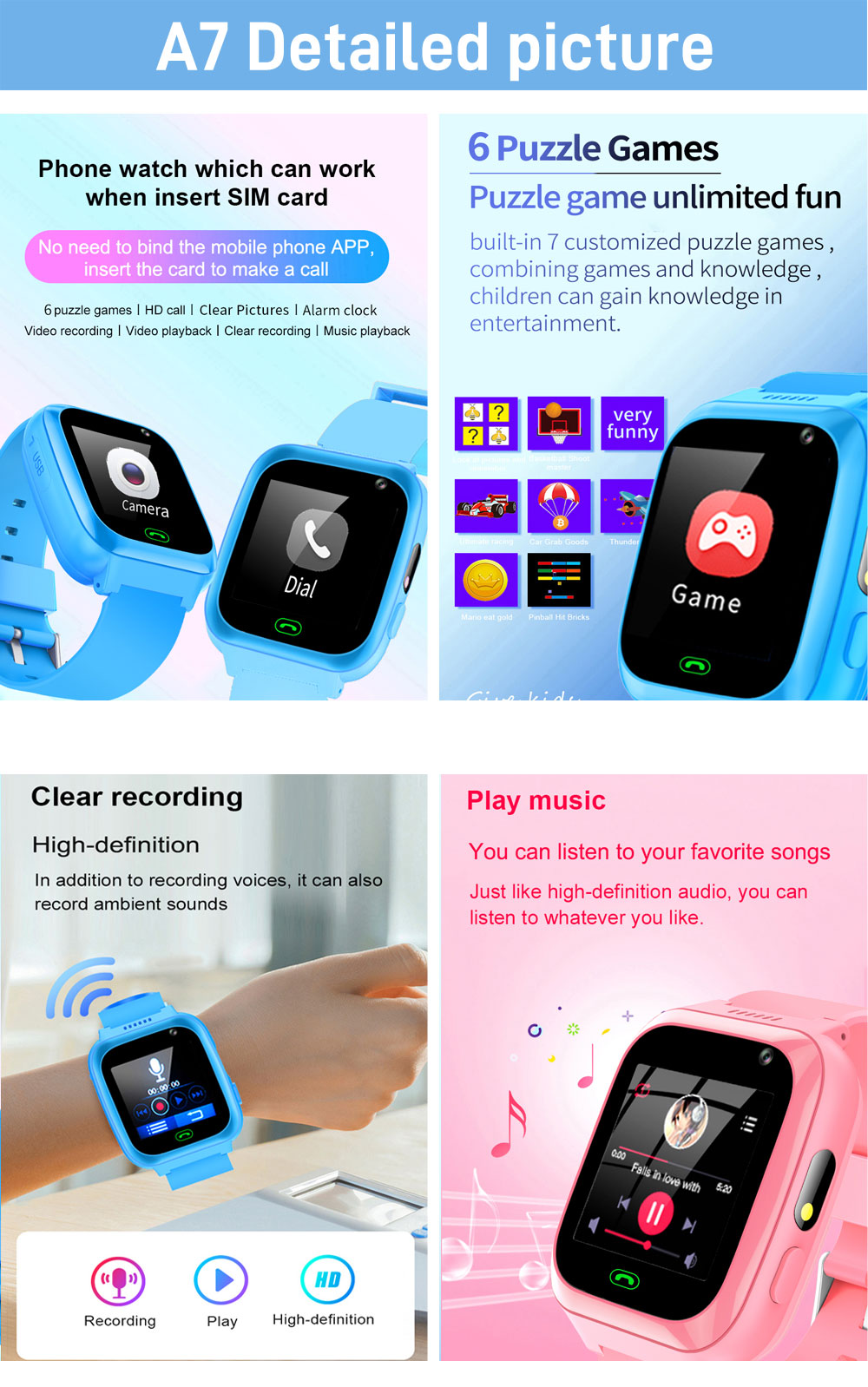 2G 4G Детские Смарт-часы Телеф – обзор и цена Smartwatch Watches Gift For Girls