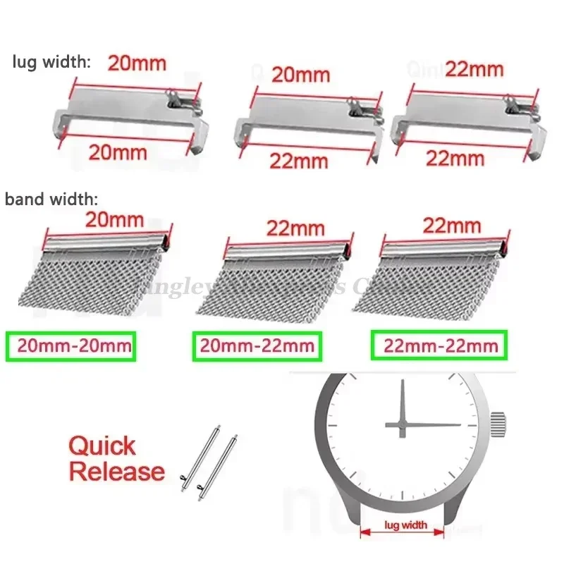 2 шт. переходники для ремешка  – обзор и цена Replacement Watch Bracelet